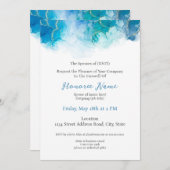 Varewell Military Ehefrau Blaue digitale Einladung (Vorne/Hinten)