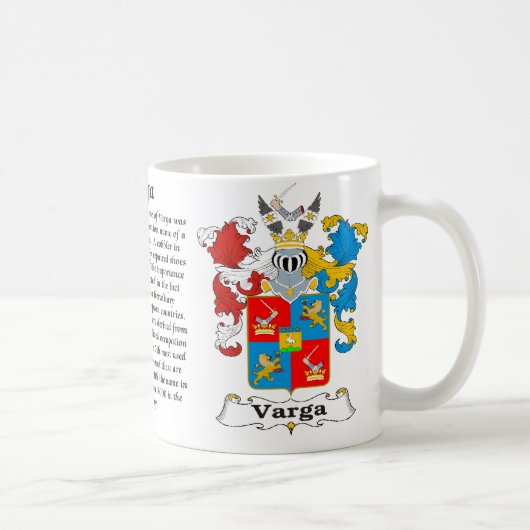 Varga Familien-ungarisches Wappen Tasse (Rechts)