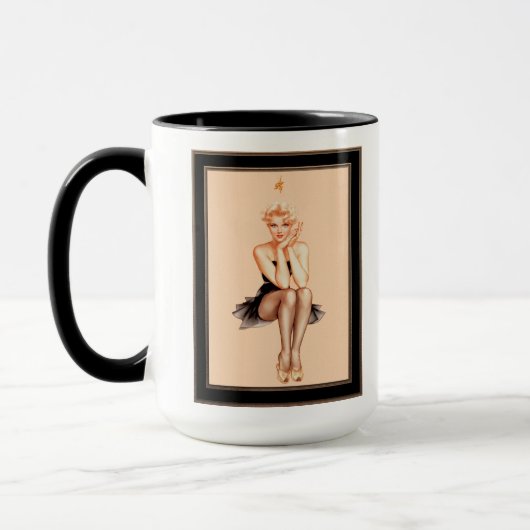 Varga Girl Cover Kunst, Dichtung und Musik Tasse (Links)