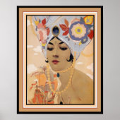 Vargas Art Deco "Girl in Turban" 16 x 20 Poster (Vorne)