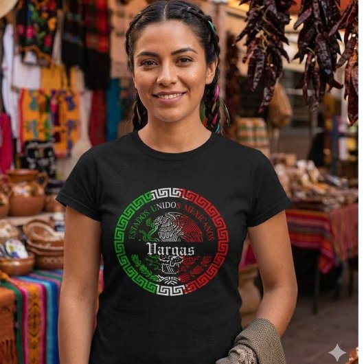 Vargas Nachname Mexiko Emblem Shirt