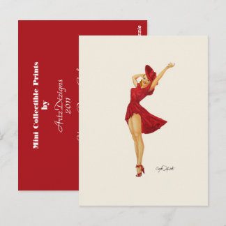 Vargas Pinup Girl - Mini Collectible Prints Postkarte
