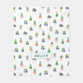 Variabilität des Kaktusmusters Fleecedecke (Vorderseite)