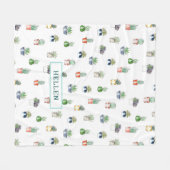 Variabilität des Kaktusmusters Fleecedecke (Vorderseite (Horizontal))