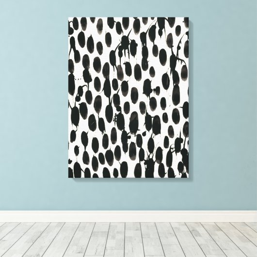 Variable I | Schwarze Farbe Leinwanddruck (Insitu (Holzboden))