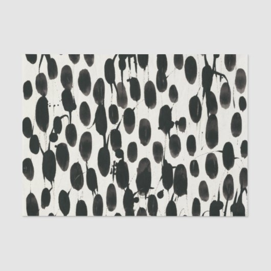 Variable I | Schwarze Farbe Seidenpapier (Vorderseite)