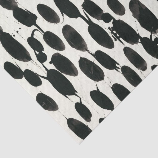 Variable I | Schwarze Farbe Seidenpapier (Ausschnitt)