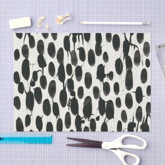 Variable I | Schwarze Farbe Seidenpapier (Handwerk)