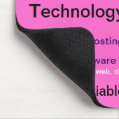 Variable Software-Mausunterlage, rosa Mousepad (Ecke)