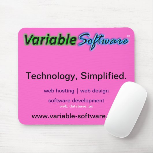 Variable Software-Mausunterlage, rosa Mousepad (Mit Mouse)
