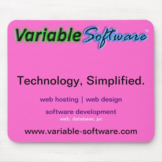 Variable Software-Mausunterlage, rosa Mousepad (Vorne)