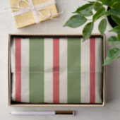 Variable Streifen Weihnachtsmuster Rote Grüne Crem Seidenpapier (Geschenk)