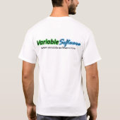 Variables Software-Logo und -website auf einem T - T-Shirt (Rückseite)
