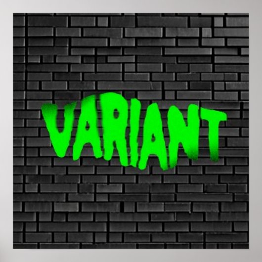 VARIANT Graffiti Green 2 Matte Poster (Vorne)