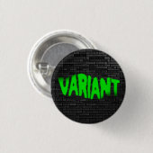 VARIANT Graffiti Green Button Button Abzeichen (Vorne & Hinten)