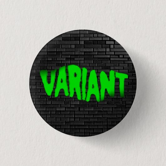 VARIANT Graffiti Green Button Button Abzeichen (Vorderseite)