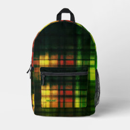 VARIANT Tartan Abstraction Vibrannt Bedruckter Rucksack
