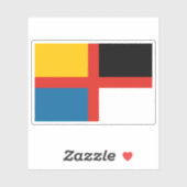 Variantenflagge des Imperiums der China (1915-1916 Aufkleber (Blatt)