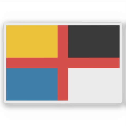 Variantenflagge des Imperiums der China (1915-1916 Aufkleber (Vorderseite)