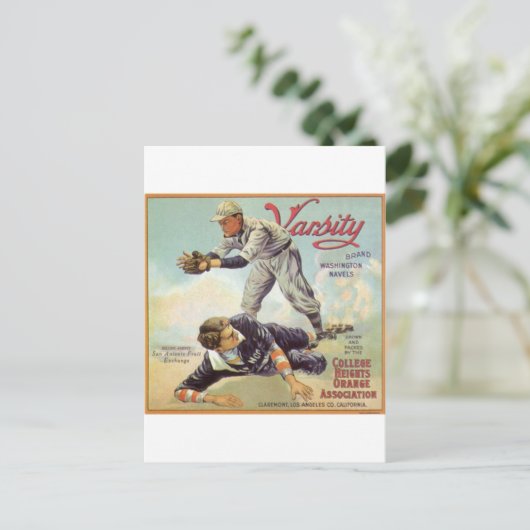 Varianzbaseball Postkarte (Stehend Vorderseite)