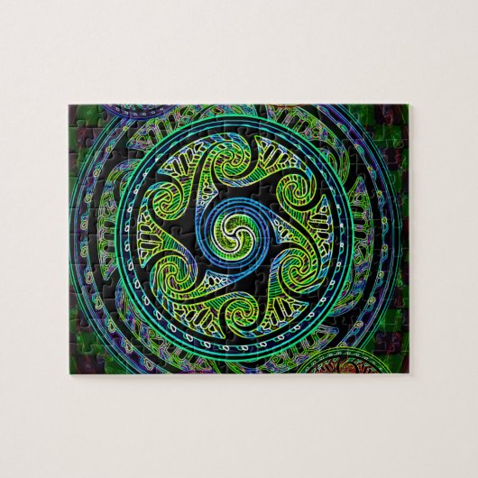 Variated Bereich-vibrierender keltischer Knoten Puzzle (Horizontal)