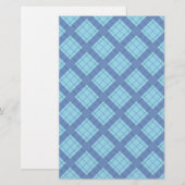 Variation Blue Kariert Craft Paper Briefpapier (Vorne/Hinten)