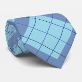 Variation Blue Kariert Krawatte (Gerollt)