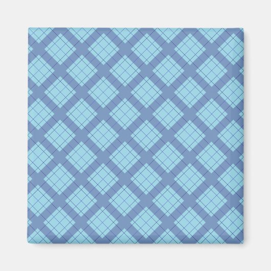 Variation Blue Kariert Magnet (Vorne)