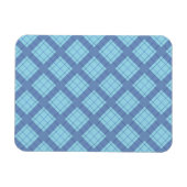 Variation Blue Kariert Magnet (Horizontal)