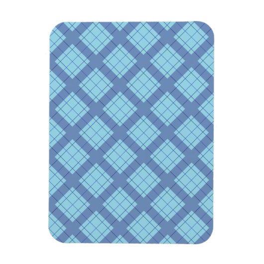 Variation Blue Kariert Magnet (Vertikal)