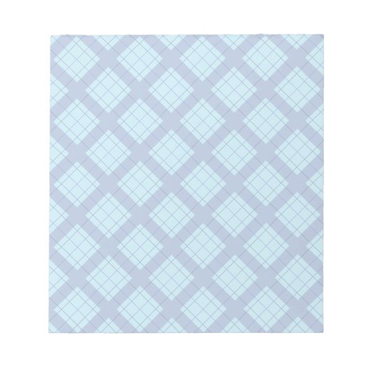 Variation Blue Kariert Notizblock (Vorderseite)