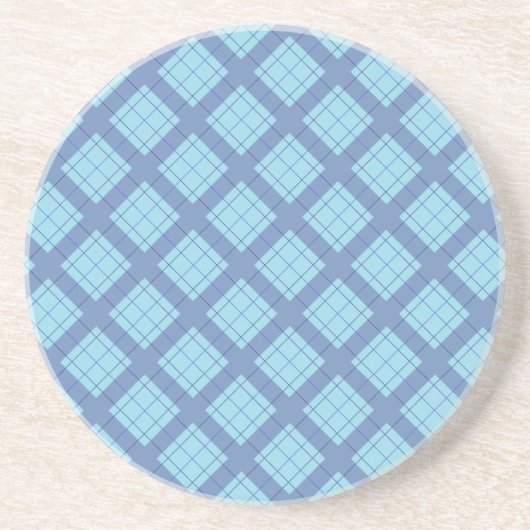 Variation Blue Kariert Untersetzer (Vorne)