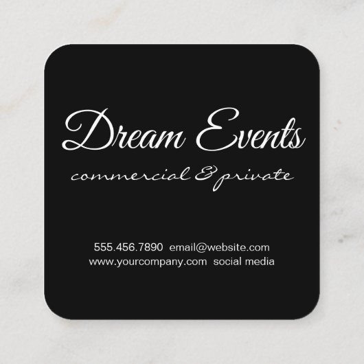 Variation Bokeh und Mandala Quadratische Visitenkarte (Rückseite)