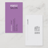 Variation der zentrierten Typbenennung (lila) Terminkarte (Vorne/Hinten)