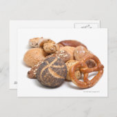 Variation von Backwaren Postkarte (Vorne/Hinten)