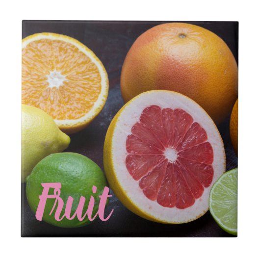 Variation von Zitrusorange, Limon, Mandarin, Fliese (Vorderseite)