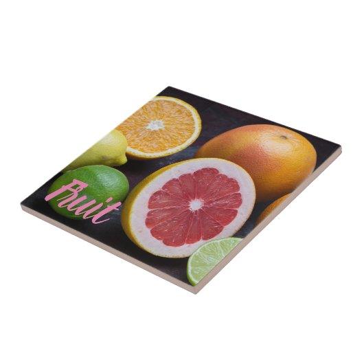 Variation von Zitrusorange, Limon, Mandarin, Fliese (Seite)