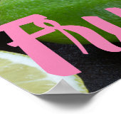 Variation von Zitrusorange, Limon, Mandarin, Poster (Ecke)