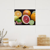 Variation von Zitrusorange, Limon, Mandarin, Poster (Küche)