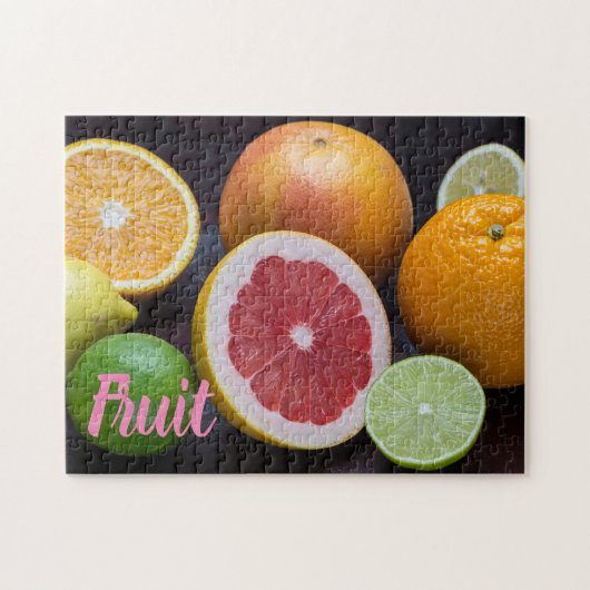 Variation von Zitrusorange, Limon, Mandarin, Puzzle (Horizontal)