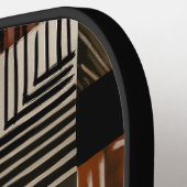 Variationen afrikanischer Motive in Erdtönen Pickleball Schläger (Linke Seite)