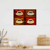 Variationen auf einem Cup of Coffee -4 Verschieden Poster (Küche)