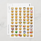Variationen eines Gesichtsemoticons Postkarte (Vorne/Hinten)