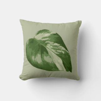Variegated Monstera Albo Leaf Pillow Kissen