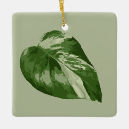 Variegated Monstera Leaf Ornament