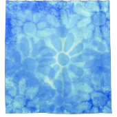 Variegierte Blue Floral Daisies Blume Blume Duschvorhang (Vorderseite)