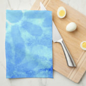 Variegierte Blue Floral Daisies Blume Blume Geschirrtuch (Viertel Falte)