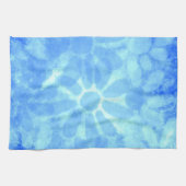 Variegierte Blue Floral Daisies Blume Blume Geschirrtuch (Horizontal)
