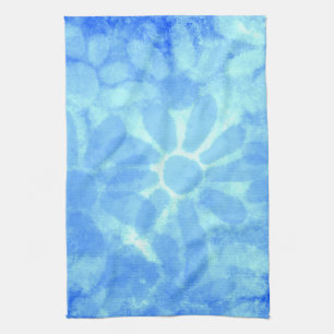 Variegierte Blue Floral Daisies Blume Blume Geschirrtuch
