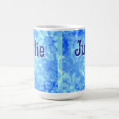Variegierte Blue Floral Daisies Blume Personalisie Kaffeetasse (Mittel)
